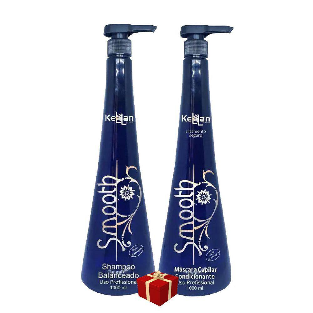 Kit Kellan Smooth Shampoo E Ativo Matizador Kellan