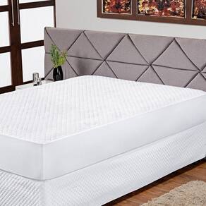 Protetor De Colchão Queen Impermeável Micromatelado Branco