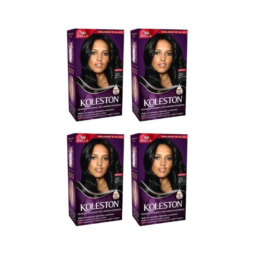 Coloraçao Koleston 20 Preto-Kit C/4Un