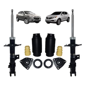 Kit Batente+02 Amortecedor Dianteiro Esquerdo+Direito Hyundai IX35 2010 A 2020 Nakata