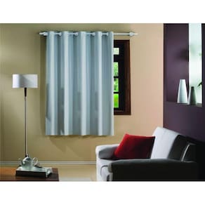 Cortina Corta Luz Plástico PVC p/ Varão 1,30x2,30m Branco/Cinza - Bella Janela