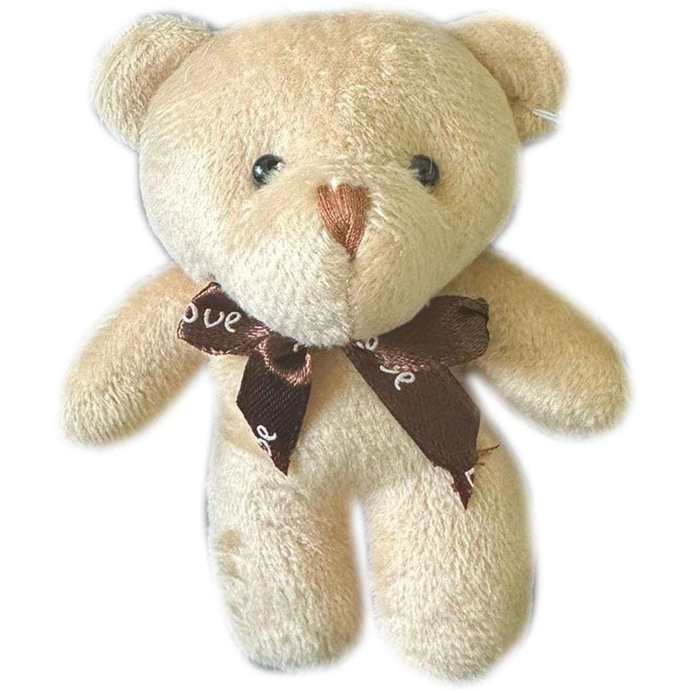 Mini Urso Ursinho De Pelucia Chaveiro Cesta 12cm