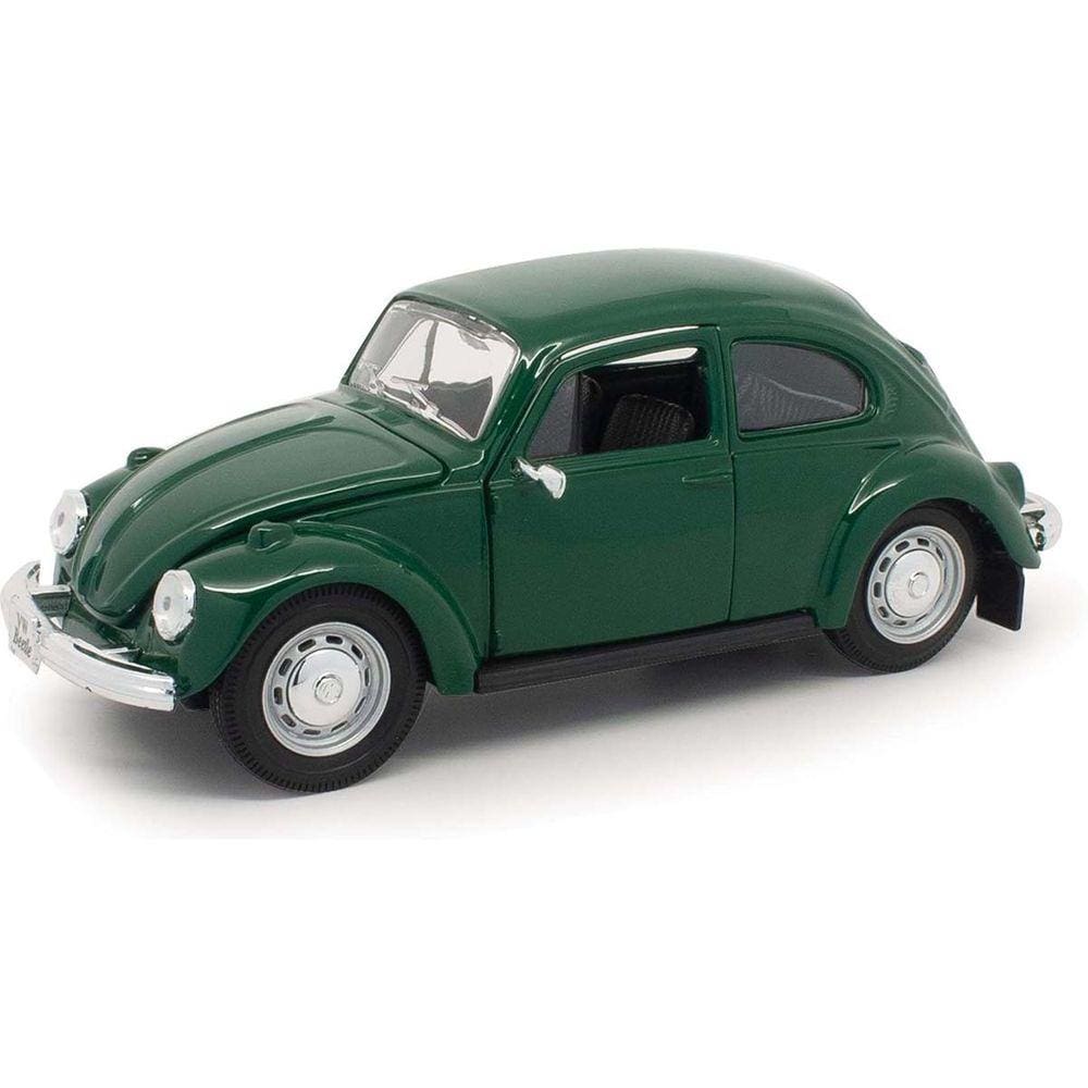 Miniatura Maisto VW Volkswagen Beetle 1973 Fusca 1/24 Die-Cast Verde