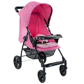 Carrinho de Bebê para Passeio Galzerano Romano de 0 Meses até 15kg Rosa
