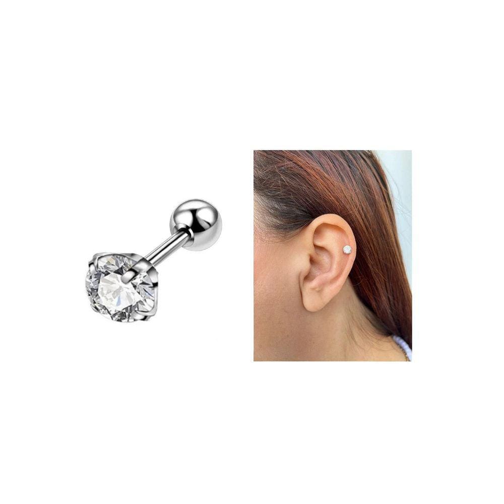 Piercing Tragus 8Mm Titânio Cartilagem Ponto De Luz