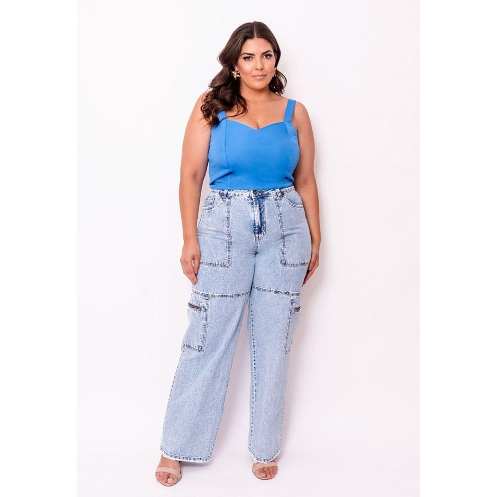 Calça Jeans Wide Leg