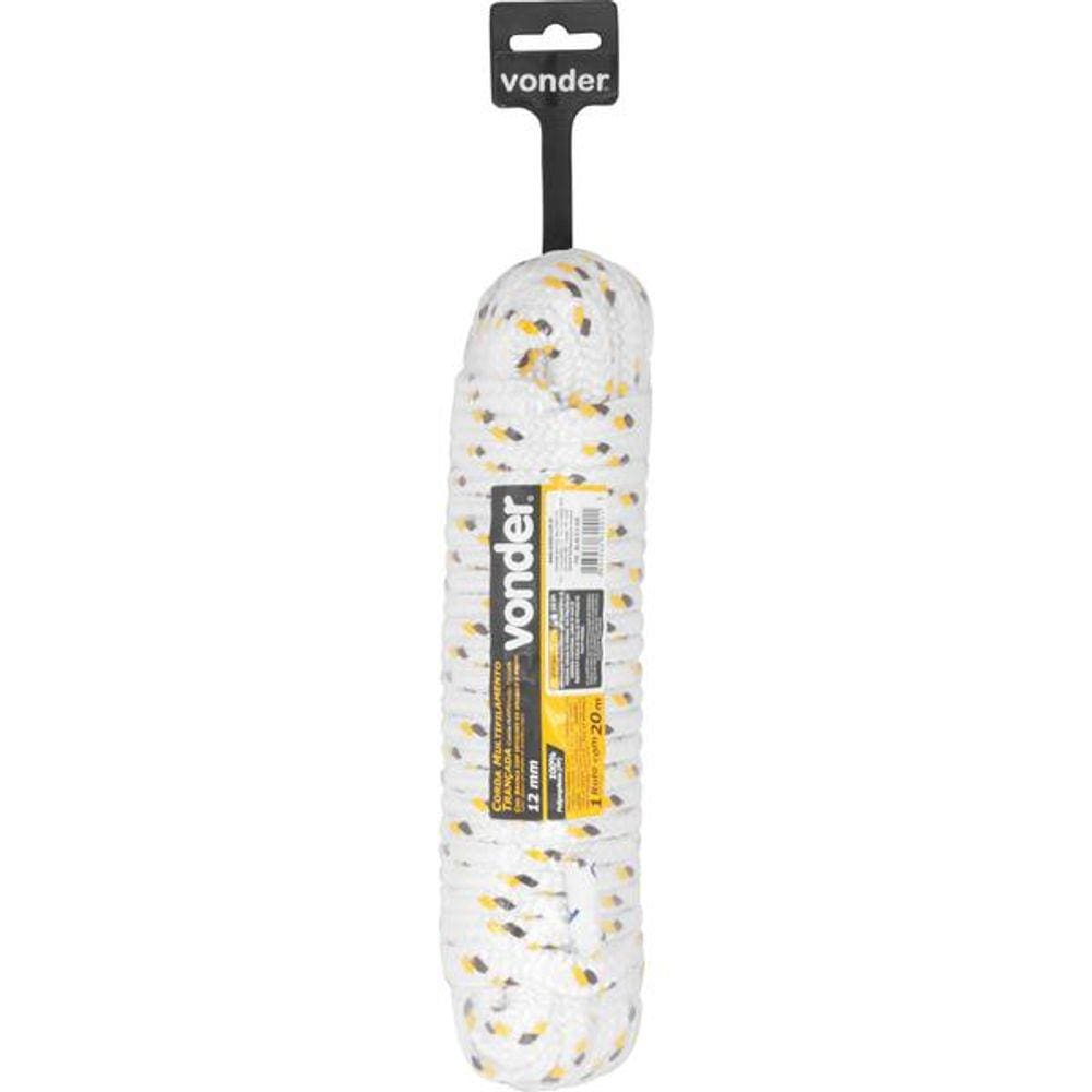 Corda Multifilamento Trançada 12mmx20 metros Cartela Vonder