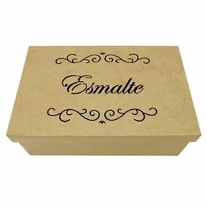 Caixa mdf esmaltes Imperial tampa de sapato 22 divisões Tam:25,5x16,5x9cm Cod:BANH034