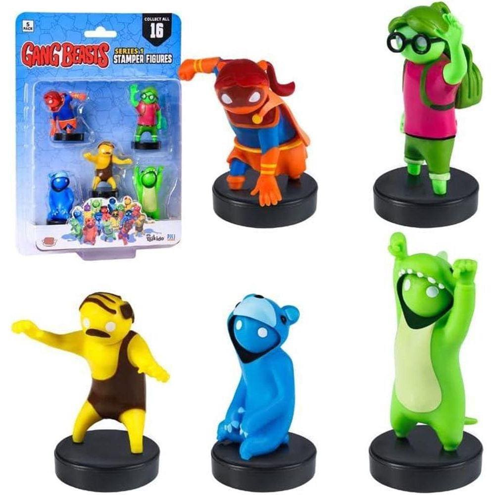 Personagem de videogame Mini Figures Gang Beasts Stamper 5pk