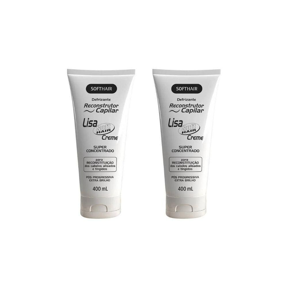 Defrizante Soft Hair 400Ml Lisa Creme-Kit C/2Un