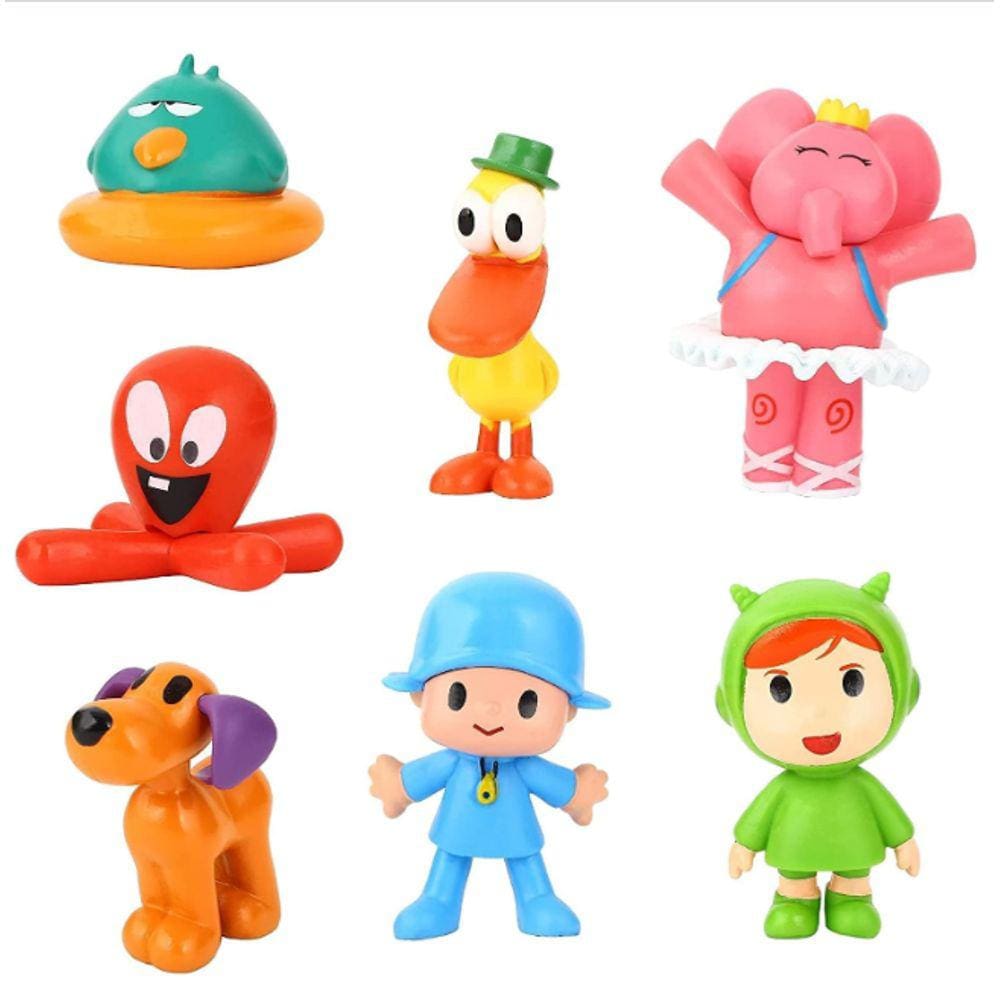 Kit 7 Bonecos Pocoyo E Turma Action Figure Desenho