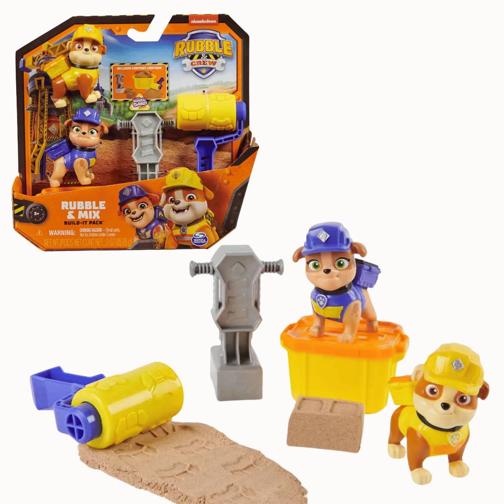 Set Figura Rubble e Mix Patrulha Canina Rubble & Crew