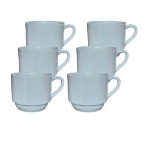 Kit Jogo 10 Xicaras Café/Chá hotel 200ml - Porcelana Branca