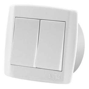Interruptor Simples Duplo Para Móveis Ilumi Slim