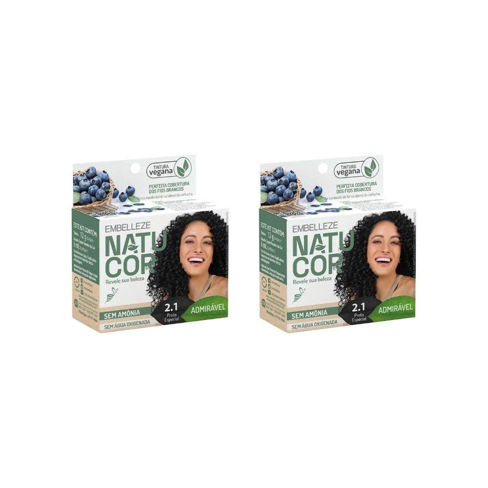 Coloraçao Natucor 2.1 Preto Especial-Kit C/2Un