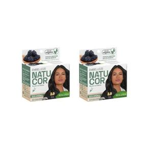 Coloraçao Natucor 2.0 Preto Suave-Kit C/2Un