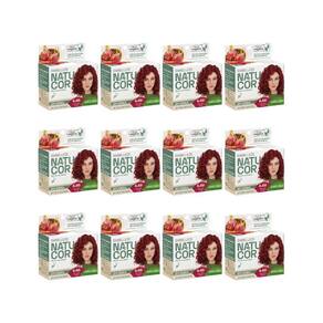Coloraçao Natucor 6.66 Vermelho Cereja-Kit C/12Un