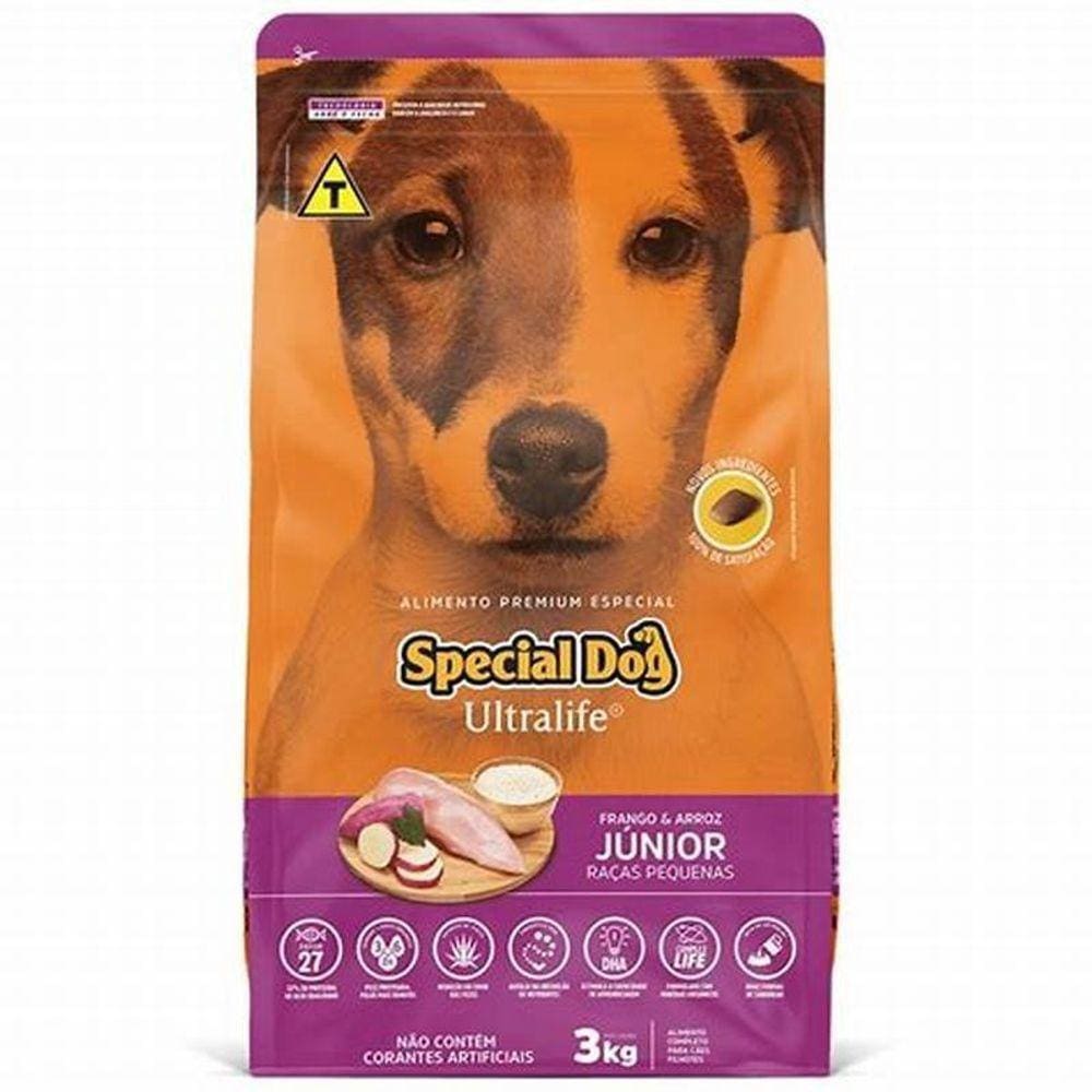 Ração Cão Raças Pequenas Junior Frango E Arroz 1kg Special Dog Frango E Arroz