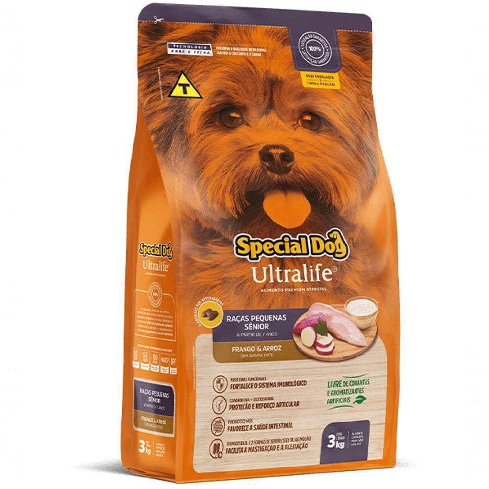 Ração Cão Raças Pequenas Sênior 3kg Special Dog Frango E Arroz