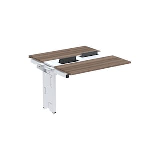 Complemento de Mesa Plataforma para Coworking para 2 Pessoas 120X140 Walnut/Branco