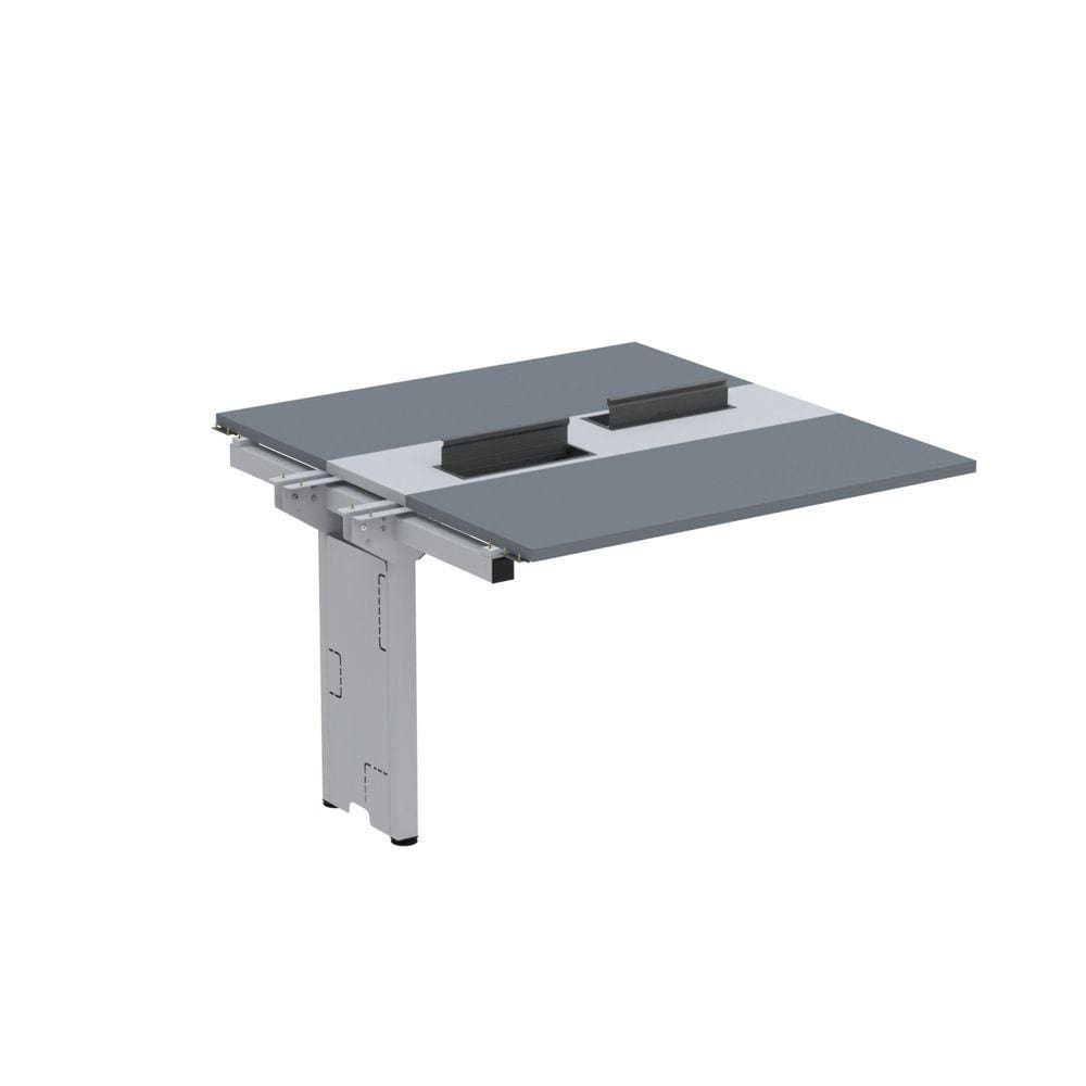 Complemento de Mesa Plataforma para Coworking para 2 Pessoas 160X140 Grafito/Cinza