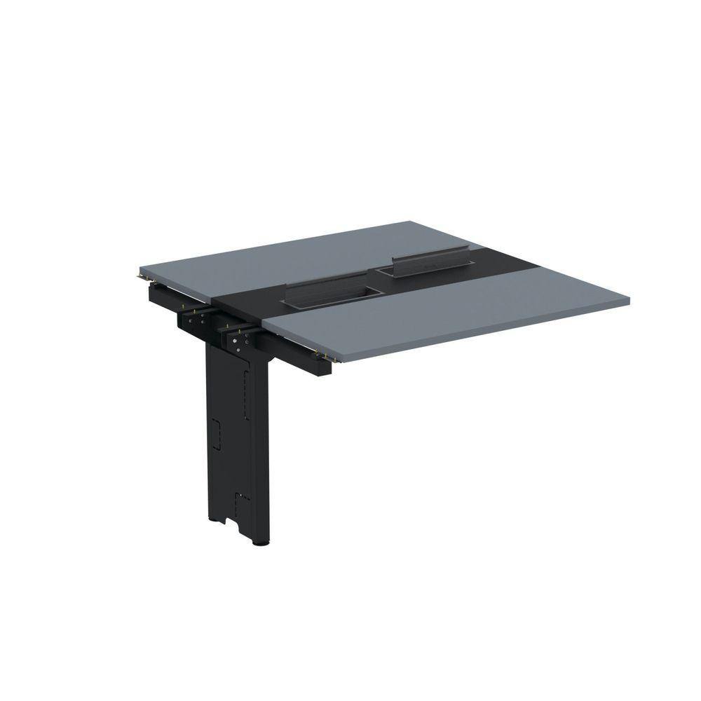 Complemento de Mesa Plataforma para Coworking para 2 Pessoas 140X140 Grafito/Preto
