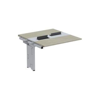 Complemento de Mesa Plataforma para Coworking para 2 Pessoas 150X140 Nogueira Casblanca/Cinza