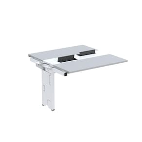 Complemento de Mesa Plataforma para Coworking para 2 Pessoas 160X140 Cinza/Branco
