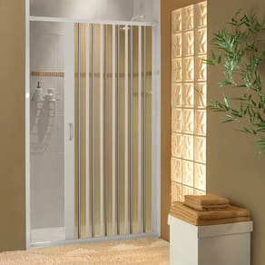 Porta Box Sanfonada para Chuveiro PVC 85x185cm Branco