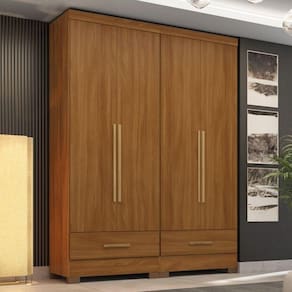 Quarto Modulado 2 Peças 4 Portas 2 Gavetas Smart Plus Espresso Móveis Cinamomo