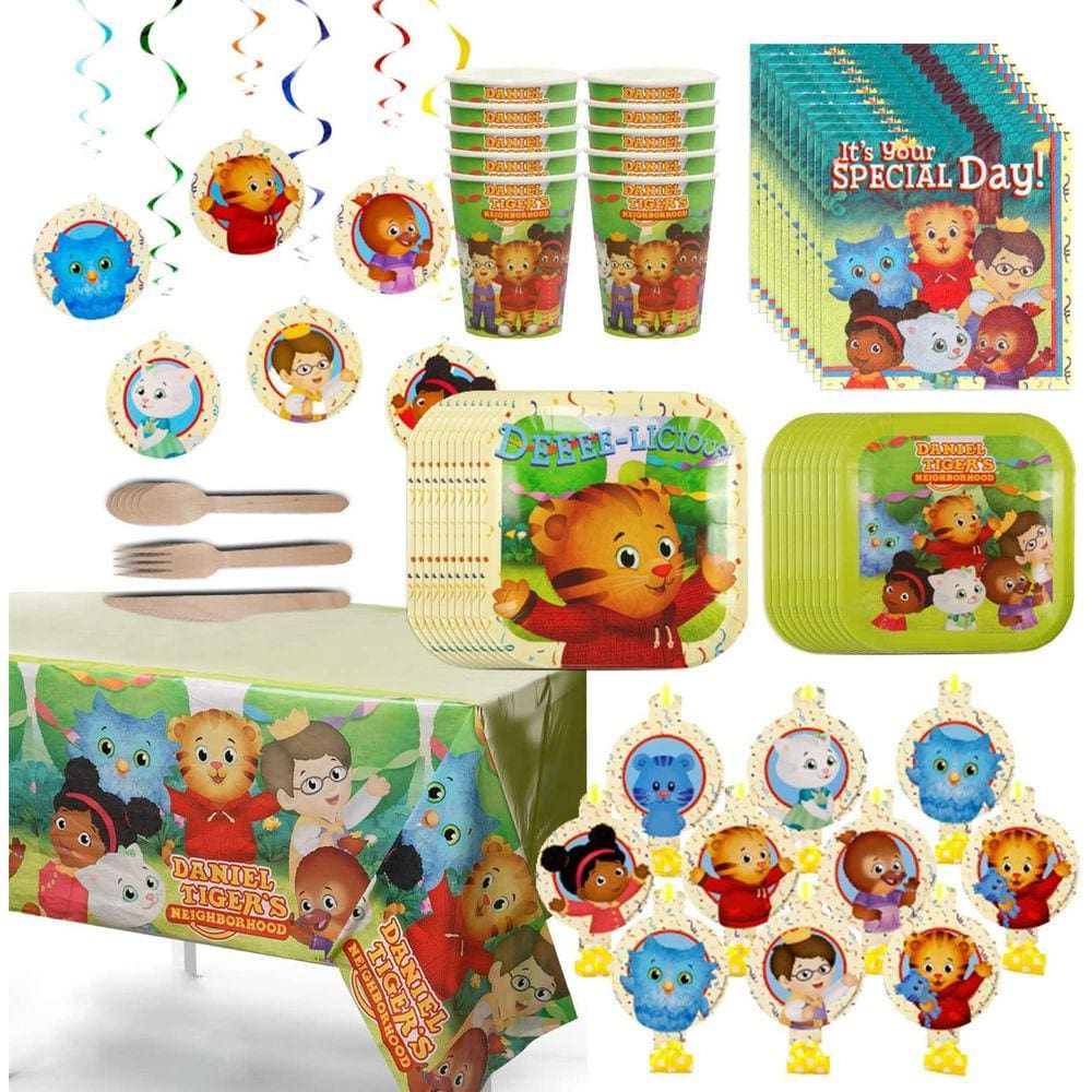 Festa de bairro de Daniel Tiger em uma caixa serve 10 decorações