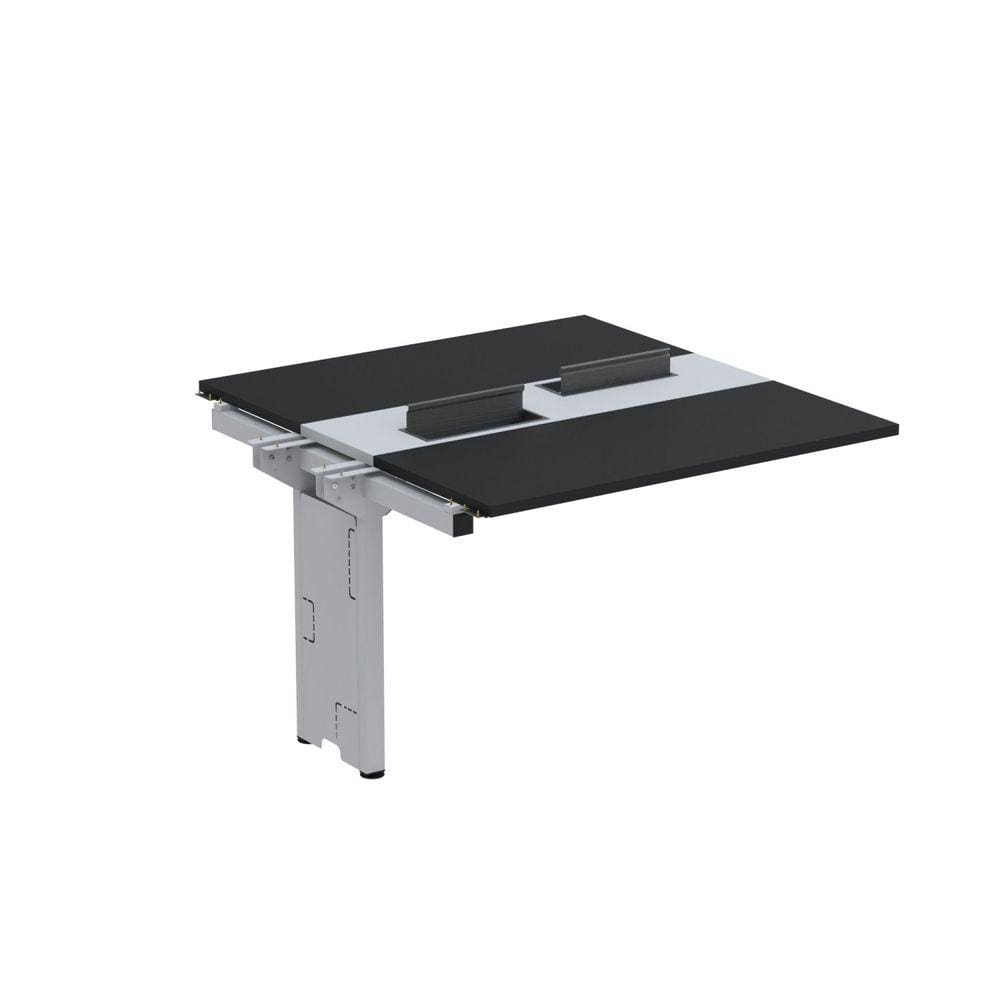 Complemento de Mesa Plataforma para Coworking para 2 Pessoas 150X140 Preto/Cinza