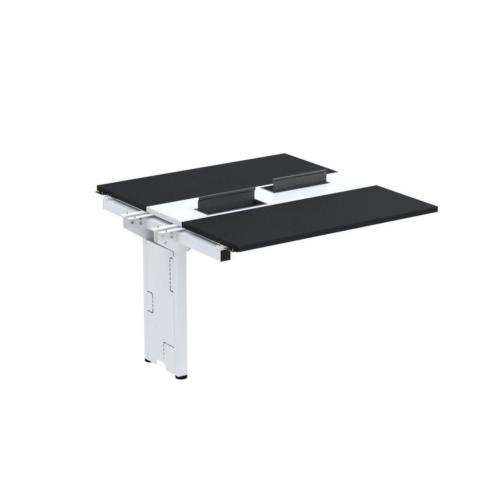 Complemento de Mesa Plataforma para Coworking para 2 Pessoas 130X140 Preto/Branco