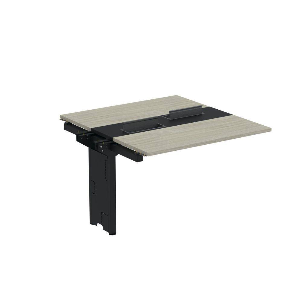 Complemento de Mesa Plataforma para Coworking para 2 Pessoas 150X140 Nogueira casblanca/Preto