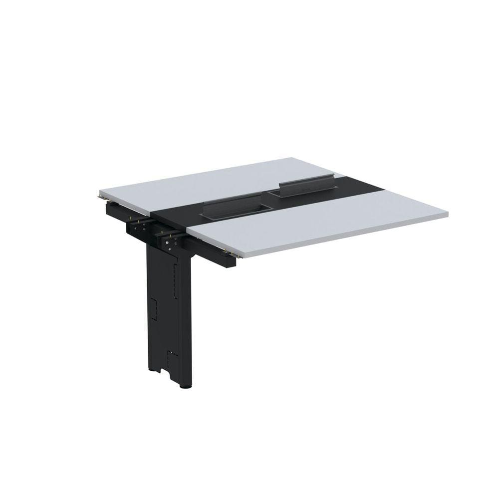 Complemento de Mesa Plataforma para Coworking para 2 Pessoas 120X140 Cinza/Preto