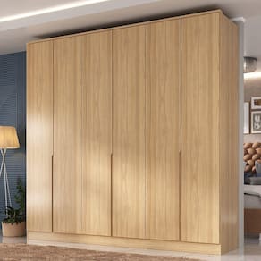 Guarda-Roupa 100% MDF Logan 6 Portas Olmo Italiano