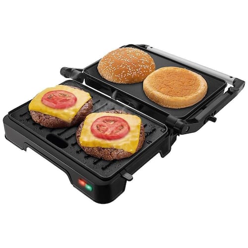 imagem-Grill Mondial PG-01-180 Master Press Duo | 1000W, Revestimento Antiaderente, Preto/Inox - 220V