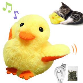 Cat Toy BuntyJoy Flapping Duck com catnip e sensor de vibração