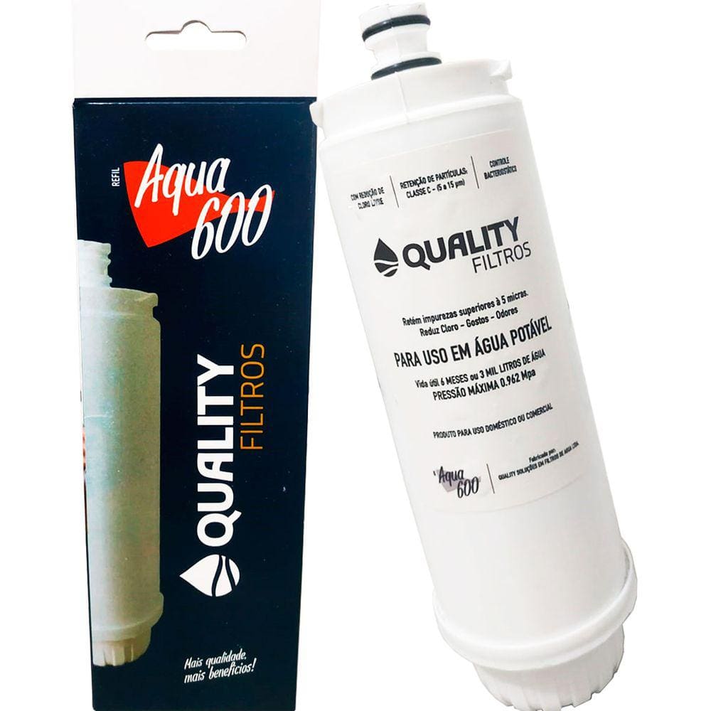 Filtro Refil Aqua Compatível Purificador Água IBBL Natural C+3 Immaginare FR600 Evolux DUE