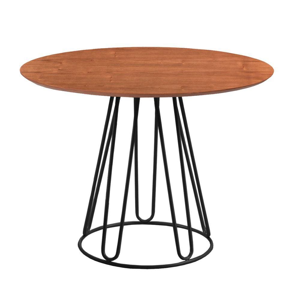Mesa De Jantar 1,0m Rubi Base Metal Tampo Laminado