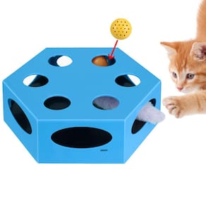 Brinquedo para gatos WINGPET eletrônico automatizado com cauda de mouse e erva-dos-gatos