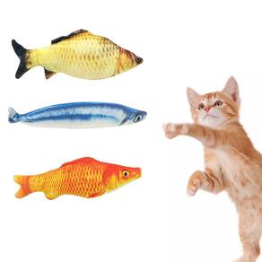 Brinquedos Catnip Toy WishLotus, 3 pacotes, brinquedos de algodão para gatos e peixes