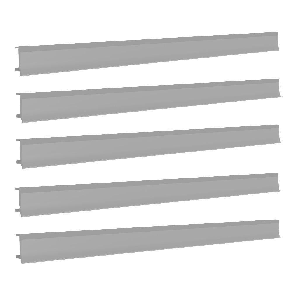 Porta Etiqueta Bandeja Gondola Fit 90 Cm Cinza Kit Com 150