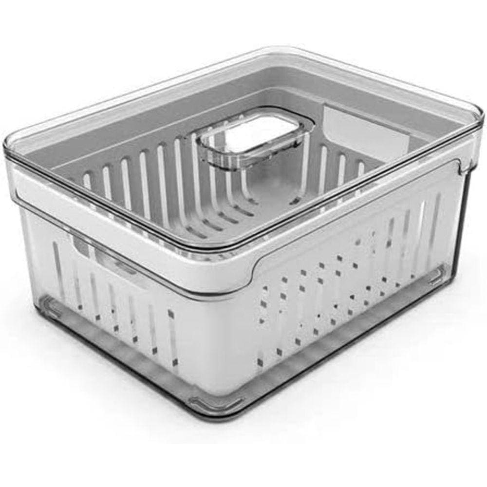 Pote Organizador De Geladeira 2,2 Litros Com Tampa Clear Fre