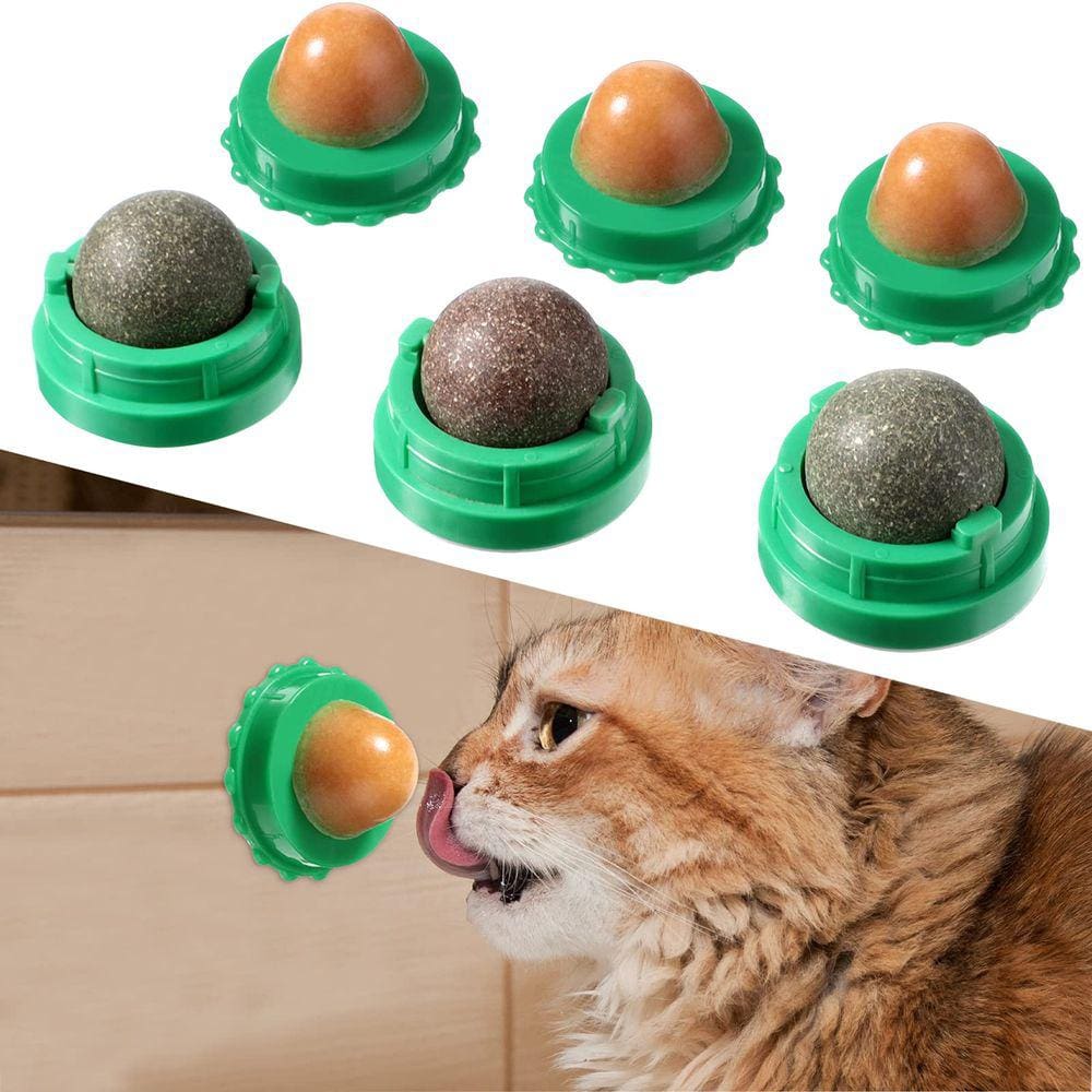 Brinquedos Catnip Wall Ball Sumind 6 peças Cat Licking Sugar