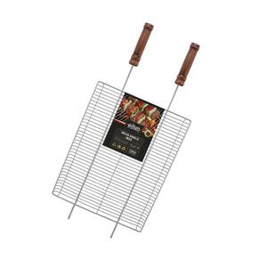 Grelha Inox Com Borda - Horizontal - M - 50X40 Grilazer