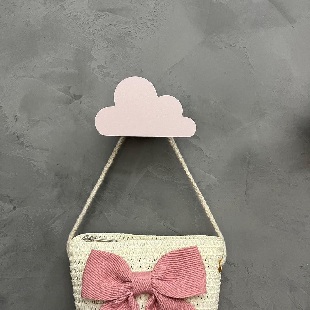 1 Gancho de parede infantil menina decoração formatos rosa