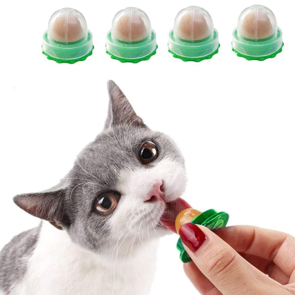 Bola de doces Cat Snacks SEALEN com Catnip, pacote com 4