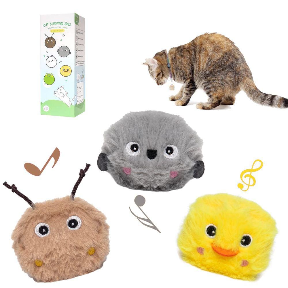 Cat Toy Zugesify Chirping Balls com SilverVine Catnip, pacote com 3