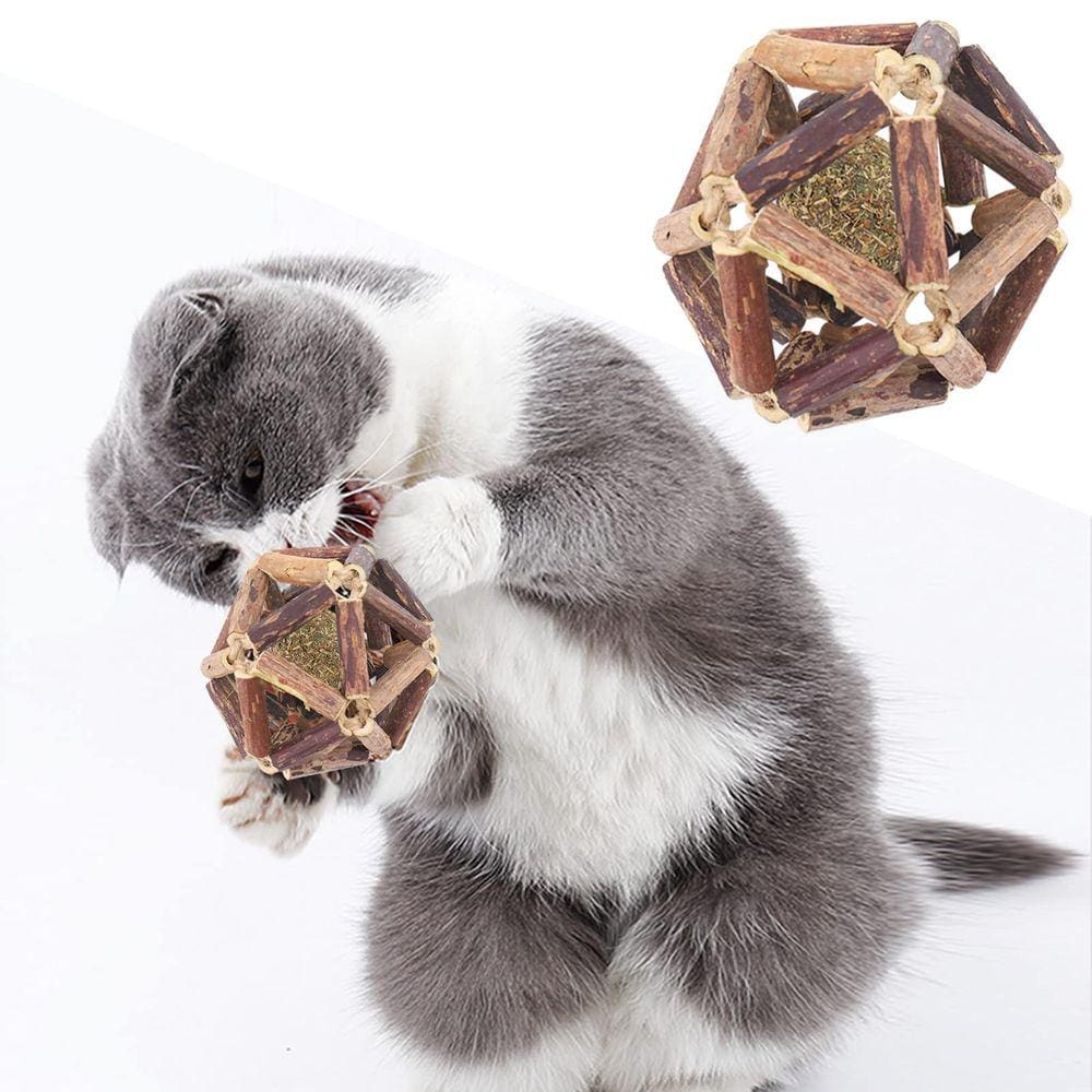 Brinquedo para gatos STIDE Cat Nip Mint Wood Ball Polygonum inale